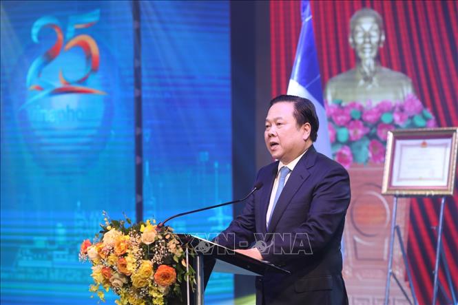 Trong ảnh: Ông Nguyễn Hoàng Anh, Chủ tịch Ủy ban Quản lý vốn Nhà nước tại doanh nghiệp phát biểu. Ảnh: Minh Quyết - TTXVN