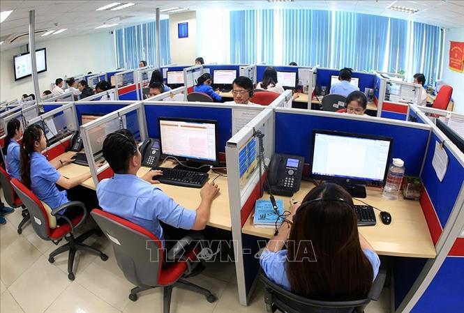 Trung tâm Dịch vụ và Chăm sóc khách hàng thuộc Tổng Công ty Điện lực TP Hồ Chí Minh. Ảnh: Ngọc Hà - TTXVN