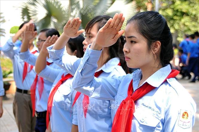 Ngày hội Phụ trách Đội TP Hồ Chí Minh năm 2015 với chủ đề “Thắm sắc khăn hồng mừng thành phố 40 mùa hoa”, với sự tham dự của các phụ trách đội toàn Thành phố, tham gia tranh tài ở các nội dung: kỹ năng giải mật thư, nghi thức đội…. Ảnh: An Hiếu - TTXVN