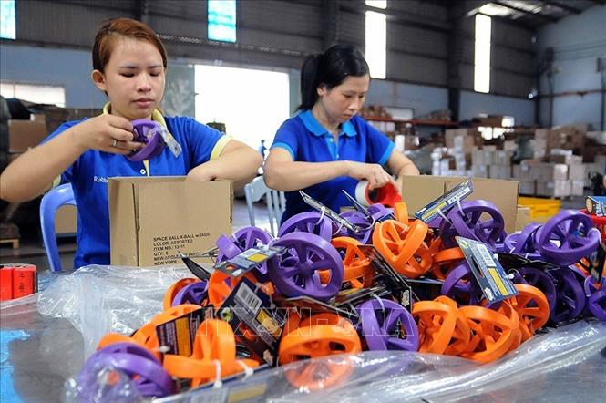 Công ty Cổ phần Cao su Thái Dương (TP. Hồ Chí Minh) chuyên sản xuất và kinh doanh các sản phẩm cao su thiên nhiên phục vụ cho các nghành công nghiệp và dân dụng. Ảnh: An Hiếu - TTXVN