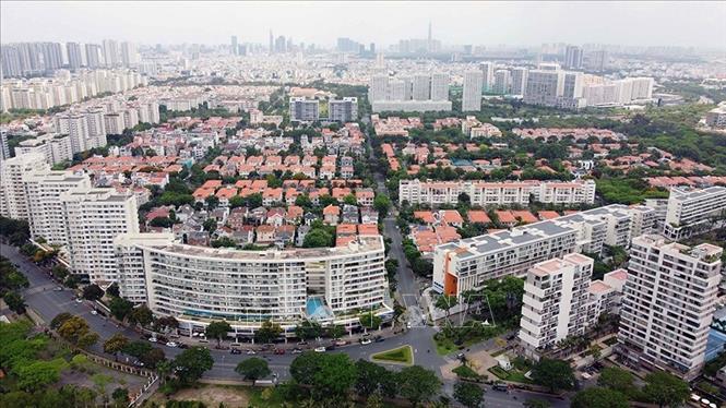 Khu dân cư Nam Quang 2, Khu đô thị Phú Mỹ Hưng (phường Tân Phong, Quận 7). Ảnh: Trung Tuyến – TTXVN