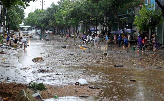 Photo: Heavy rains cause flooding in the northern province of Lao Cai. VNA Photo