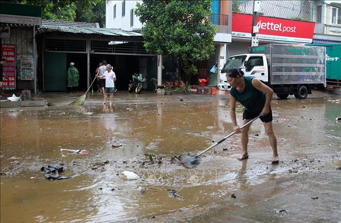 Photo: Heavy rains cause flooding in the northern province of Lao Cai. VNA Photo