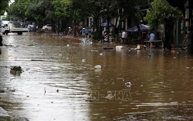 Photo: Heavy rains cause flooding in the northern province of Lao Cai. VNA Photo