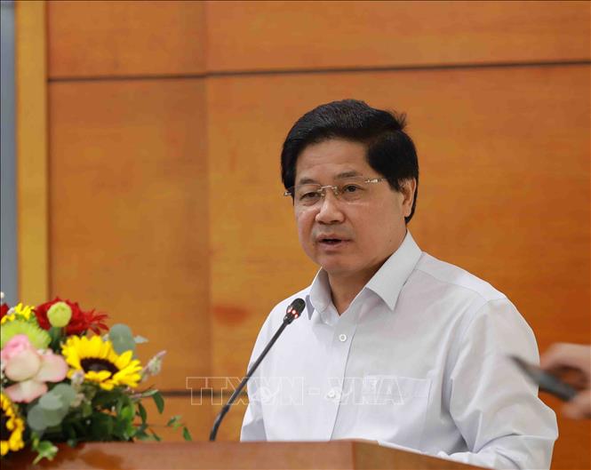 Trong ảnh: Thứ Trưởng Bộ Nông nghiệp và Phát triển nông thôn Lê Quốc Doanh phát biểu chỉ đạo. Ảnh: Vũ Sinh - TTXVN
