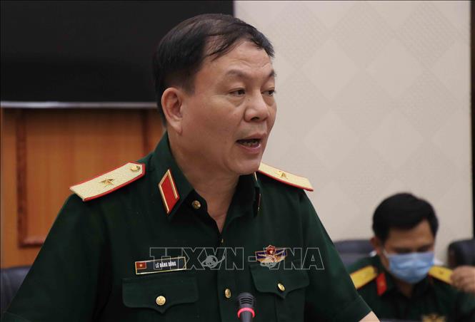 Trong ảnh: Thiếu tướng Lê Đăng Dũng, Tổng giám đốc Tập đoàn Công nghiệp – Viễn thông Quân đội (Viettel), phát biểu tại buổi làm việc. Ảnh: Đinh Tuấn - TTXVN