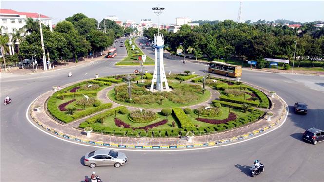 Trong ảnh: Một góc thành phố Vĩnh Yên, Vĩnh Phúc.  Ảnh: Hoàng Hùng - TTXVN