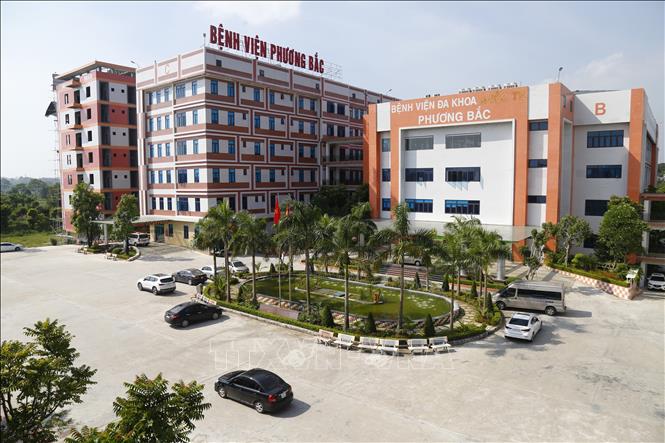 Khuôn viên Bệnh viện Đa khoa Phương Bắc. Ảnh: Nam Sương - TTXVN