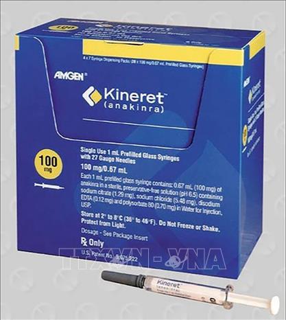 Trong ảnh: Thuốc điều trị Kineret. Ảnh: MedPage Today/TTXVN