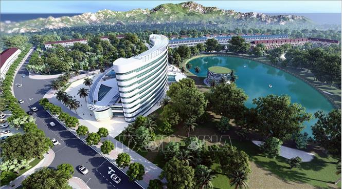 Trong ảnh: Dự án Khu đô thị thương mại - du lịch Apec Golden Valley Mường Lò do Công ty cổ phần Đầu tư BG Group - đơn vị thành viên của Công ty cổ phần tập đoàn APEC Group thực hiện. Ảnh: TTXVN phát
