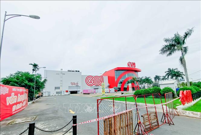 Siêu thị GO! Cần Thơ (ảnh chụp chiều 23/7/2021). Ảnh: Thanh Liêm - TTXVN