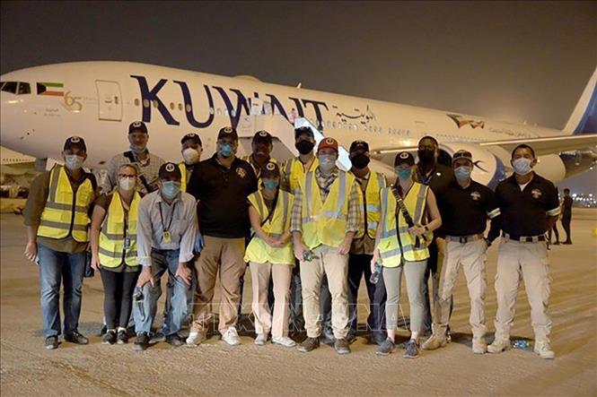 Trong ảnh: Kuwait đã thực hiện 5 chuyến bay hỗ trợ hơn 850 công dân Mỹ và các nhân viên làm việc tại Đại sứ quán Mỹ sơ tán khỏi Kabul (Afghanistan) về Mỹ. Ảnh: USAmbKuwait/TTXVN
