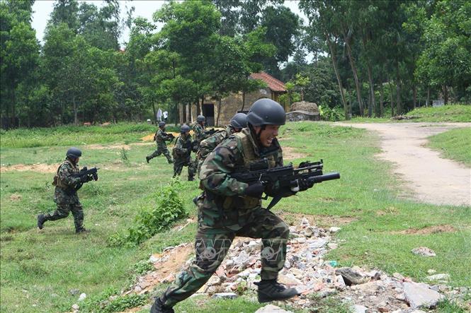 Trong ảnh: Hải quân đánh bộ sở hữu những vũ khí tinh nhuệ hàng đầu hiện nay. Ảnh: Trọng Đức - TTXVN