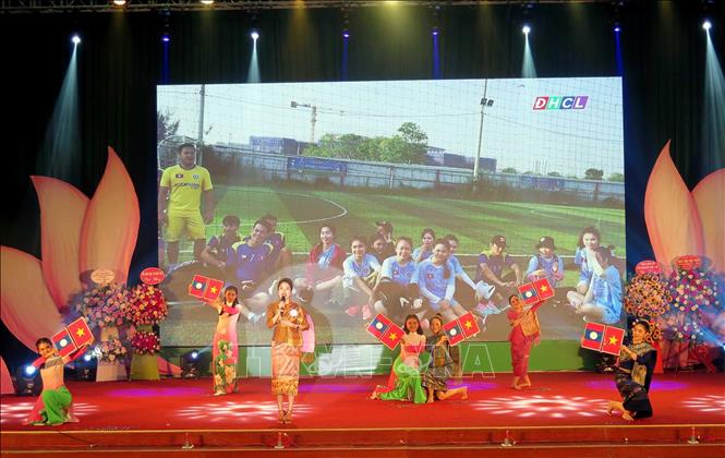 Cuộc thi hùng biện tiếng Việt cho lưu học sinh Lào tại Việt Nam năm 2019 do Trung ương Hội Hữu nghị Việt Nam – Lào và Đại học Thái Nguyên tổ chức (8/11/2019). Ảnh: Thu Hằng-TTXVN