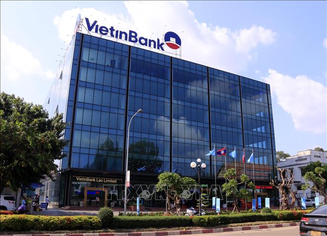 Tòa nhà Trụ sở chính VietinBank Lào tại địa chỉ đường Lanexang, Bản Hatsady, Quận Chanthabouly, Thủ đô Viêng chăn (Lào) được khai trương ngày 17/9/2019. Ảnh: Phạm Kiên, Phóng viên TTXVN tại Lào