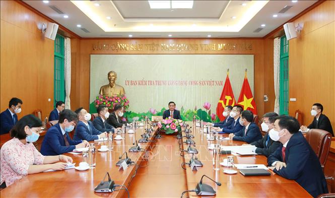 Quang cảnh điện đàm. Ảnh: Phương Hoa - TTXVN
