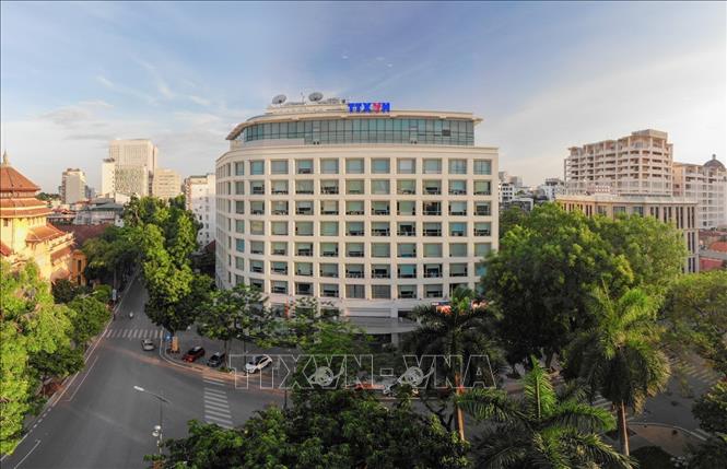 Trong ảnh: Tòa nhà Thông tấn nổi bật - là ngôi nhà chung của các thế hệ thông tấn. Ảnh: Phạm Tuấn Anh-TTXVN