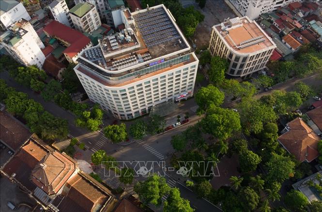 Trong ảnh: Góc đường Lý Thường Kiệt- Lê Thánh Tông, nơi có trụ sở chính của cơ quan TTXVN, số 5 Lý Thường Kiệt, Hà Nội. Ảnh: Phạm Tuấn Anh-TTXVN