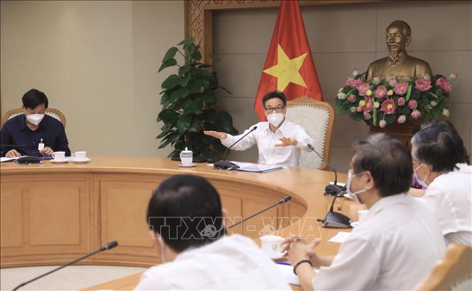Phó Thủ tướng Vũ Đức Đam phát biểu tại buổi làm việc. Ảnh: Lâm Khánh - TTXVN