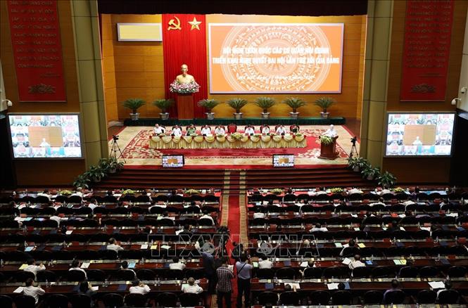 Toàn cảnh Tổng Bí thư Nguyễn Phú Trọng phát biểu chỉ đạo hội nghị. Ảnh: Trí Dũng - TTXVN