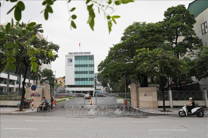 Trong ảnh: Trường Đại học Xây Dựng Hà Nội đã công bố điểm chuẩn năm 2021. Ảnh: Thanh Tùng - TTXVN