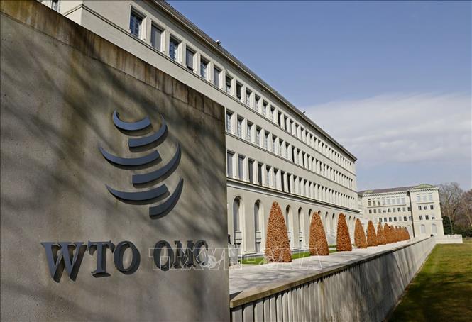 Trong ảnh: Trụ sở Tổ chức Thương mại thế giới (WTO) ở Geneva, Thuỵ Sĩ ngày 4/3/2021. Ảnh: REUTERS/TTXVN