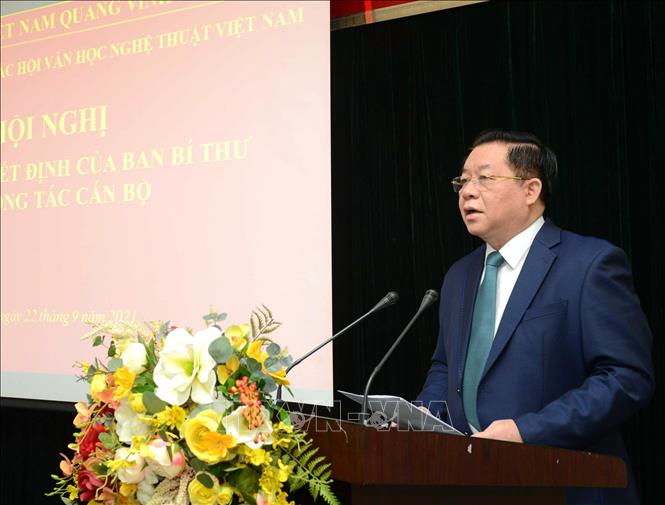 Trong ảnh: Đồng chí Nguyễn Trọng Nghĩa, Bí thư Trung ương Đảng, Trưởng Ban Tuyên giáo Trung ương phát biểu. Ảnh: TTXVN phát