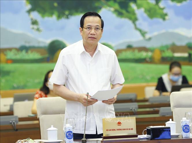 Bộ trưởng Bộ Lao động – Thương binh và Xã hội Đào Ngọc Dung phát biểu. Ảnh: Doãn Tấn - TTXVN