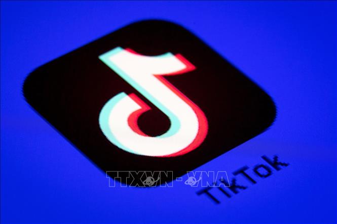Trong ảnh: Biểu tượng ứng dụng mạng xã hội TikTok. Ảnh: AFP/TTXVN