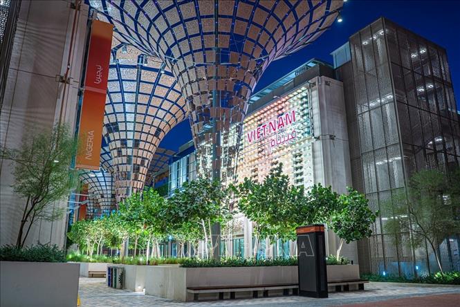Nhà triển lãm Việt Nam tại EXPO 2020 Dubai. Ảnh TTXVN phát