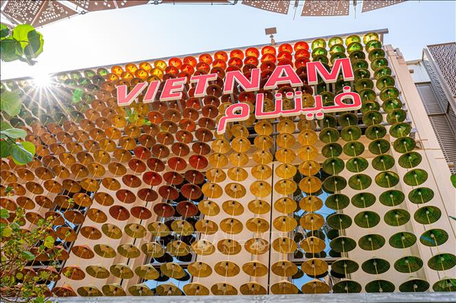 Nhà triển lãm Việt Nam tại EXPO 2020 Dubai. Ảnh TTXVN phát