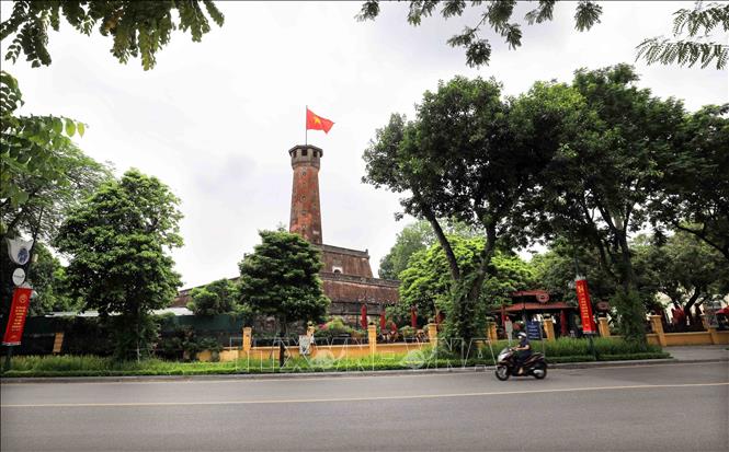 Cột cờ Hà Nội, nơi tổ chức lễ thượng cờ lịch sử, chiều 10/10/1954. Ảnh: Thanh Tùng - TTXVN