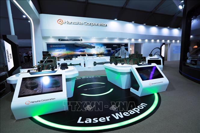 Các loại vũ khí laser do Hàn Quốc phát triển. Ảnh : Anh Nguyên, PV TTXVN tại Hàn Quốc
