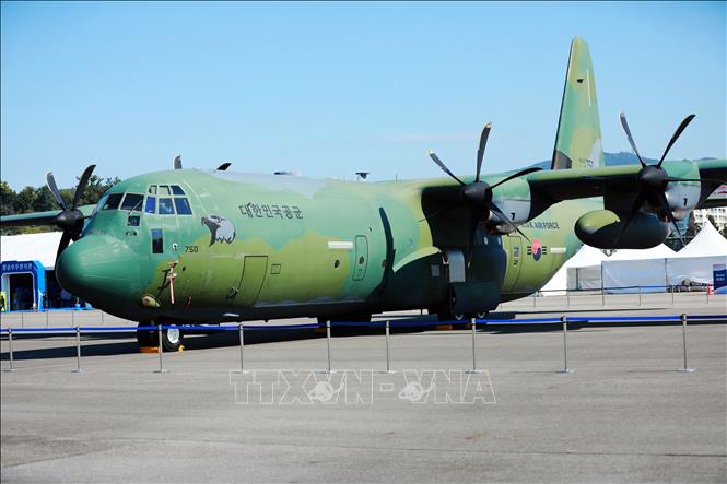 Máy bay chiến đấu của lực lượng không quân Hàn Quốc. Ảnh : Anh Nguyên, PV TTXVN tại Hàn Quốc