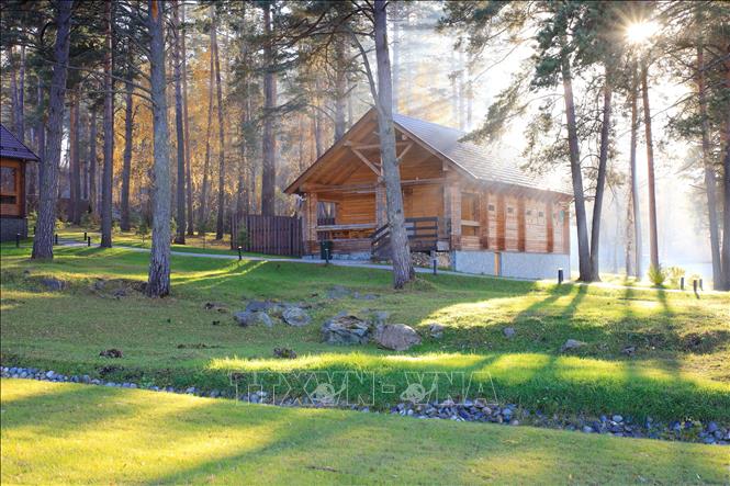 Trong ảnh: Nhà nghỉ ở vùng núi Altai. Ảnh: Trần Hiếu - PV TTXVN tại Nga