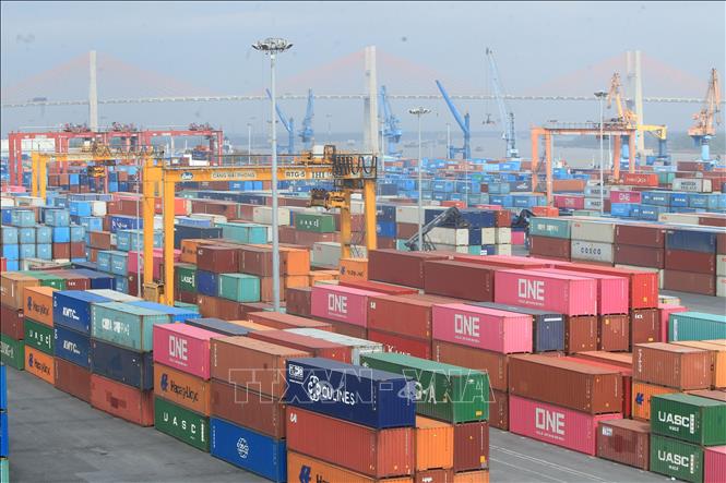 Photo: The Hai Phong International Container Terminal. VNA Photo