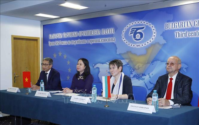Photo: Vice President Vo Thi Anh Xuan at the discussion. VNA Photo: Phương Hoa