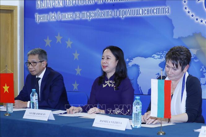Photo: Vice President Vo Thi Anh Xuan at the discussion. VNA Photo: Phương Hoa