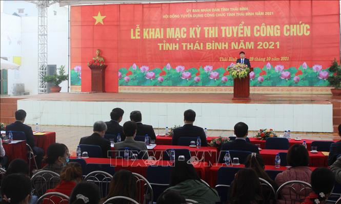 Trong ảnh: Quang cảnh lễ khai mạc kỳ thi. Ảnh: Thế Duyệt – TTXVN