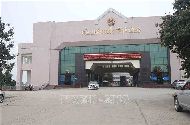 Trong ảnh: Cửa khẩu quốc tế Tà Lùng tại huyện Quảng Hòa, tỉnh Cao Bằng. Ảnh: Chu Hiệu-TTXVN.