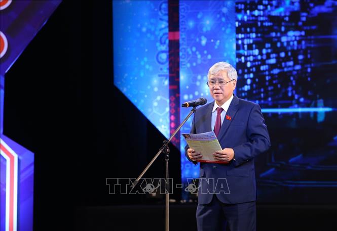 Trong ảnh: Bí thư Trung ương Đảng, Chủ tịch UBTW MTTQ Việt Nam Đỗ Văn Chiến phát biểu. Ảnh: Hoàng Hiếu - TTXVN 
