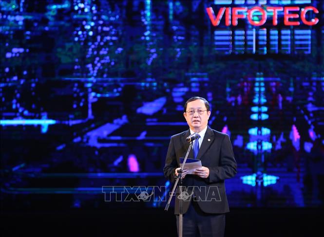 Trong ảnh: Bộ trưởng Bộ Khoa học và Công nghệ Huỳnh Thành Đạt phát động Giải thưởng Sáng tạo Khoa học công nghệ Việt Nam năm 2021. Ảnh: Hoàng Hiếu - TTXVN 