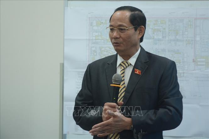 Trong ảnh: Phó Chủ tịch Quốc hội Trần Quang Phương phát biểu tại buổi khảo sát thực tế tại dự án Làng Đại học Đà Nẵng. Ảnh: Văn Dũng - TTXVN
