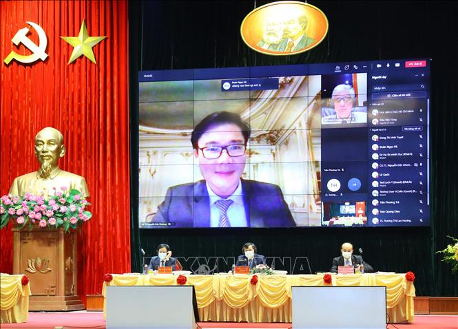 GS.TS Nguyễn Đức Khương, Chủ tịch Hội Khoa học và Chuyên gia Việt Nam toàn cầu (AVSE Global) phát biểu. Ảnh: Văn Điệp – TTXVN