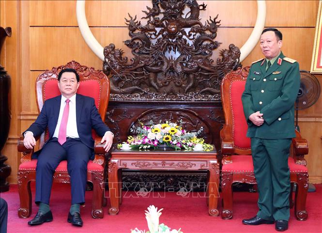 Trong ảnh: Trung tướng Phạm Tiến Dũng, Chính ủy Học viện Chính trị Quốc phòng phát biểu. Ảnh: Phạm Kiên - TTXVN