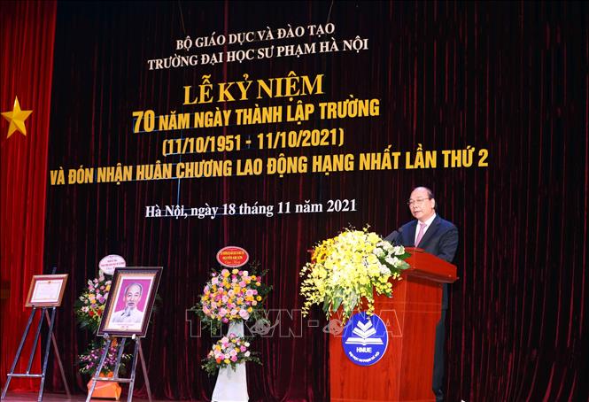 Trong ảnh: Chủ tịch nước Nguyễn Xuân Phúc phát biểu. Ảnh: Phạm Kiên -  TTXVN