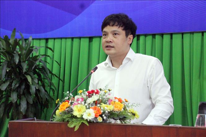 Tổng Giám đốc FPT Nguyễn Văn Khoa phát biểu tại Hội thảo. Ảnh: Trung Kiên - TTXVN