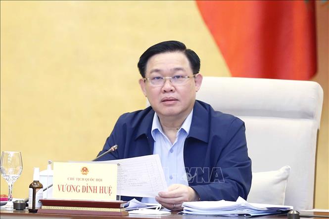 Chủ tịch Quốc hội Vương Đình Huệ phát biểu. Ảnh: Doãn Tấn - TTXVN