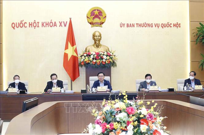 Chủ tịch Quốc hội Vương Đình Huệ phát biểu. Ảnh: Doãn Tấn - TTXVN