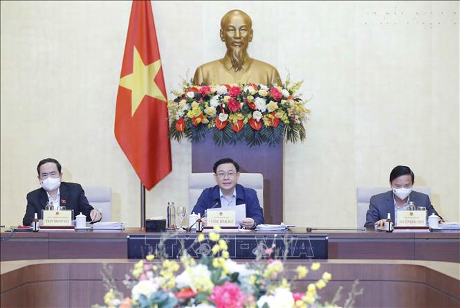 Chủ tịch Quốc hội Vương Đình Huệ phát biểu. Ảnh: Doãn Tấn - TTXVN